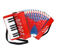 Accordéon pour enfants,17 Touches 8 Basses Musique Harmonica,Accordeon Instrument Musique avec Sangles, Accordeon Enfant Cadeau pour Débutants,Accordéons pour Adultes et Enfants partir 3 ans (Rouge)