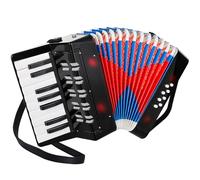Accordéon pour enfants,17 Touches 8 Basses Musique Harmonica,Accordeon Instrument Musique avec Sangles, Accordeon Enfant Cadeau pour Débutants,Accordéons pour Adultes et Enfants partir 3 ans (Noir)