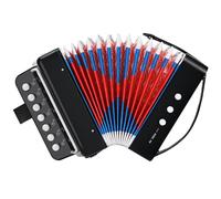 Accordéon pour Enfants, Bouton Accordéon 10 Touches, Accordeon Enfant avec Sangle, Instrument de Musique, Accordéon pour Débutants, Accordéon Enfant de 3 Ans, Noir