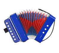 Accordéon pour Enfants, Bouton Accordéon 10 Touches, Accordeon Enfant avec Sangle, Instrument de Musique, Accordéon pour Débutants, Accordéon Enfant de 3 Ans, Bleu