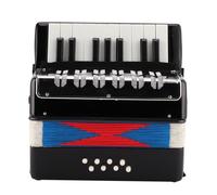 Accordéon pour enfants - Débutant - 17 touches - 8 basses - Sangle en cuir - Couleurs vives