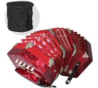 Accordéon Professionnel Avec 20 Boutons, Avec Sac De Transport Et Dragonne Réglable, For Une Pratique Quotidienne Sur Scène(Red)