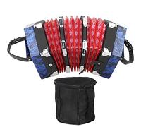 Accordéon Professionnel Avec 20 Boutons, Avec Sac De Transport Et Dragonne Réglable, For Une Pratique Quotidienne Sur Scène(Blue)