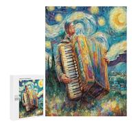 Accordeon Puzzle 500 Pièces Design Moderne Instrument Musical Musique Jeu Éducatif 3D pour Adultes Et Enfants Divertissement Créatif Cadeau Unique 500 PCS