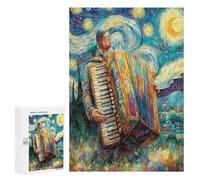 Accordeon Puzzles 300 Pièces Educa Art Instrument Musical Musique Relaxation & Décoration Intérieure Challenge pour Famille Assemblage Amusant Qualité Supérieure 300 PCS