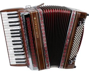 Accordeon Styrienne 96 Touches Basses Helicon 34 Boutons Discantus Sangle Coffre