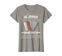 Accordéoniste Accordéon Humour T-Shirt, Femme, Ardoise, L
