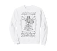Accordéoniste Accordéoniste Vitruvian Man Leonardo Da Vinci Music Sweatshirt