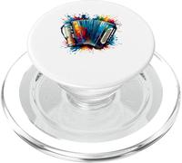 Accordéoniste D'instrument D'accordéon Splash Art Coloré PopSockets PopGrip pour MagSafe