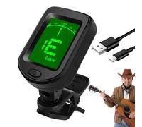 Accordeur chromatique rechargeable - Accordeur de basse rechargeable, guitare, ukulélé, violon | Écran LCD numérique, instrument d'accord pour instruments à corde avec rotation à 360 degrés pour