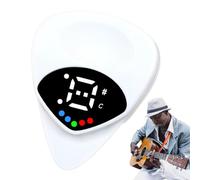 Accordeur de guitare à clipser | Accordeur de guitare acoustique alimenté par batterie 2 en 1 avec médiators | Tuners numériques avec écran LCD | Accessoires pour guitares débutants pour basse acousti