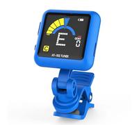 Accordeur de guitare, Accordeur Rechargeable AT-102 Noir Bleu Blanc USB Grand Écran LCD 360 Degrés For Guitare/basse/ukulélé/violon,à pince(Blue)