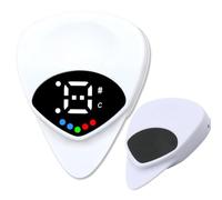 Accordeur de guitare acoustique, petits médiators 2 en 1, accordeur de médiators de guitare avec surveillance de la hauteur en temps réel pour instruments à cordes, médiators de guitare accordeur