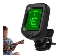 Accordeur de guitare - Appareil de basse électrique, outil à clip rechargeable, écran LCD numérique, capteur de mouvement rotatif, instrument à cordes, couleur noire pour ukulélé, banjo, violon