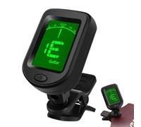 Accordeur de guitare - Bastuner rechargeable | Écran LCD numérique, rotation à 360 degrés Instrument de réglage d'instrument à cordes pour basse, ukulélé, banjo et mandoline chromatique avec couleur