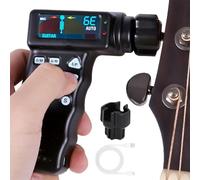 Accordeur intelligent avec enrouleur de cordes pour ukulélé, modes d'accordage automatique, écran LCD pour guitare acoustique/classique/électrique, accordage chromatique,Black