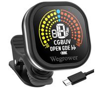 Accordeur rechargeable à clip avec écran couleur LCD, pour guitare ukulélé, violon, modes d'accordage chromatique pour tous les instruments à cordes