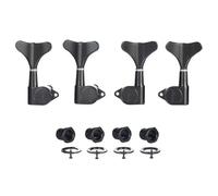 Accordeurs de basse scellés 4 cordes 18:1 pour guitare basse, mécaniques d'accordage de basse compatibles avec Ibanez/Yamaha Style basse acoustique/électrique Noir 2R/2L