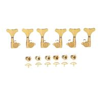 Accordeurs de basse scellés à 6 cordes 18:1 Clés d'accordage de guitare basse Chevilles Mécaniques d'accordage de basse Compatible avec Ibanez/Yamaha Style basse acoustique/électrique Doré 3L/3R