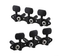 Accordeurs de guitare classique, lot de 2 mécaniques noires avec rapport de vitesse 1:18 pour un accordage précis, construction en bronze pour une intonation précise et une installation facile
