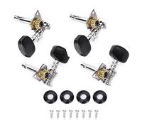 Accordeurs de Ukulélé, Têtes de Machine en Métal Chrome 2R2L avec 4 Chevilles pour Accordage Rapide et Précis, Jeu de Vis Inclus pour Remplacer et Améliorer Votre Instrument