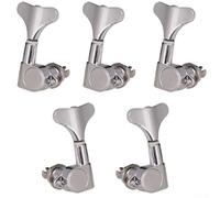 Accordeurs efficaces pour guitare basse, lot de 5 chevilles d'accordage en queue de poisson avec têtes mécaniques solides (2L3R argent)