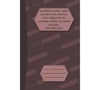 According to today's plan, you have to do...: Simple Daily Planner | Small Size | Journal For Organized People