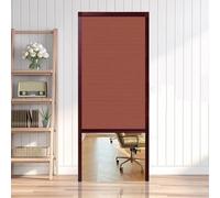 Accordion Door Pull Down Screen, Interior Invisible Partition Folding Door Vertical with Aluminum Frame for Room No-Drilling Partition Sliding Gate(Wine Red,WxH 48x80in(121x203cm))
