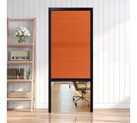 Accordion Door Pull Down Screen, Interior Invisible Partition Folding Door Vertical with Aluminum Frame for Room No-Drilling Partition Sliding Gate(Orange,WxH 71x80in(180x203cm))