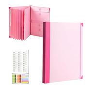 Accordion File Organizer Manila Pocket Document Folder, In Case I Go Missing Binder for Passports, Birth Certificates & Important Papers, Office & Home Storage (Pink)