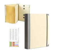 Accordion File Organizer Manila Pocket Document Folder, In Case I Go Missing Binder for Passports, Birth Certificates & Important Papers, Office & Home Storage (Yellow)