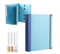 Accordion File Organizer Manila Pocket Document Folder, In Case I Go Missing Binder for Passports, Birth Certificates & Important Papers, Office & Home Storage (Blue)
