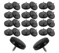 Accordion Key Caps 40pcs Black 15mm Plastic Flat Button Caps Replacements for Accordion Key Repair Parts, Matte Finish, Low Noise, Accessory for Repairs