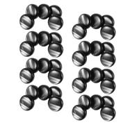 Accordion Key Caps 40pcs Black 15mm Plastic Flat Button Caps Replacements for Accordion Key Repair Parts, Precise Fit, Quick Feedback, Maintenance and Repair Accessory