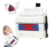 Accordion pour enfants Portable Mini accordéon 7 touches Button Piano Accordion avec sangle Gift Instrument de musique éducatif pour les tout-petits 3 ans, accordéons de piano