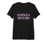 Accords Mets Et Vins Champagne & Frites T-Shirt Haut de Gamme