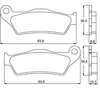 aCCOSSATO agpp97st-18 Plaquette de Frein pour bMW > r 1150 rT with integral aBS, 1150 (2001), Lot de 2