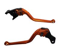 ACCOSSATO Paire de leviers orange pour Hyosung Comet GT 250 R Fi Euro3 de 2007 à 2008 (CC 250)