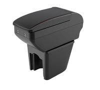 Accoudoir Automobile Boîte D'accoudoir De Voiture Rangement Accessoires Accoudoir Central Intérieur Pour Spark 3 III Pour Aveo T200(B1 Red line 4 USB)