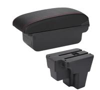 Accoudoir Automobile Pour Kia Pour Rio Pour Stonic 2015-2022 Accoudoir Cerato Europe Sud Pièces De Rechange Boîte De Rangement Amortisseur De Coffre(C Black red NO USB)