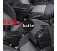 Accoudoir Boite Console Centrale Boîte De Rangement Accoudoir Pour Ford Pour Focus 2 Mk2 Accoudoirs Boîte 2005-2011 Double Portes Ouvertes 7USB Accoudoir Caché(H Style All black)