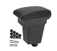 Accoudoir Boîte de rangement pour console centrale en cuir synthétique Fermeture silencieuse Remplacement pour Captur Clio 4 Console centrale Boîte de rangement Organisateur de console de voiture