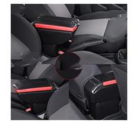 Accoudoir Boite Pour Clio 4 Boîte D'accoudoir Portes Doubles Ouvertes 7USB Console Centrale Boîte De Rangement Accoudoir Accoudoir Caché(H Style Red edge)