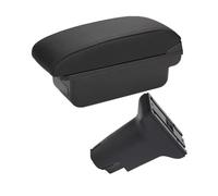 Accoudoir Boîte pour Fiat 500 pour Cronos Accoudoir Central Rangement Auto Pièces De Rechange Dédiées Accessoires Intérieurs(C1 Black Red NO USB)