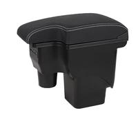 Accoudoir Central Accoudoir Central de Voiture pour Ford Focus 2 MK2, boîte de Rangement, Support intérieur en Cuir(A2 Black Black Line)
