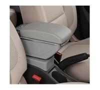 Accoudoir Central Accoudoir Pour VW Polo, Boîte De Rangement Contenu Magasin Central Console Centrale Avec Porte-gobelet Cendrier USB(Double USB Gray)
