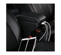 Accoudoir Central Accoudoir Pour VW Polo, Boîte De Rangement Contenu Magasin Central Console Centrale Avec Porte-gobelet Cendrier USB(Single USB All black)