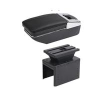 Accoudoir Central Accoudoir Universel pour Voiture, modèle Central, boîte de Rangement pour Accessoires de Voiture, Bras de Support(A Black Line No USB)