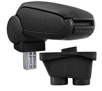 Accoudoir central - avec compartiment - rembourré - textile - noir