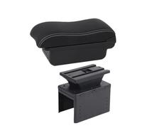Accoudoir Central Boîte Rangement Pour Nissan Micra K14 2020-2024 Accessoires De Rangement Accoudoir Voiture Boîtes D'accoudoir Voiture(B Black white 3USB)